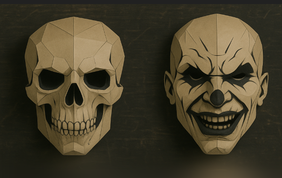 The Geometry of Fear: Designing Symmetry and Shape in Halloween Masks